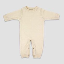 Baby Sleep N Play Long Sleeve Crew Neck – White - Premium 100% Cotton