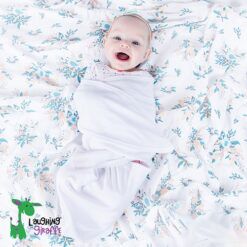 Baby Swaddle Blanket – Pastel - Polycotton Blend - LG3700W - The Laughing Giraffe®