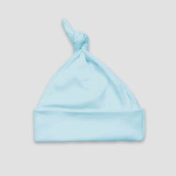 Baby Knotted Beanie Hat – Polyester Cotton Blend Blue - LG3021P - The Laughing Giraffe®