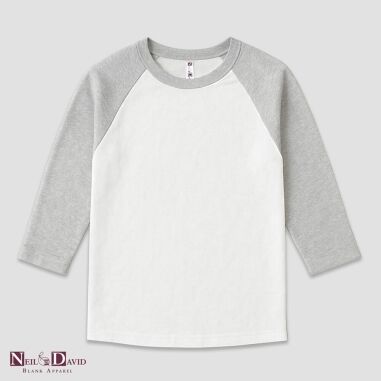 Unisex Adult Raglan T-Shirts - 100% Polyester - 3/4 Sleeve Shirts