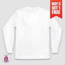 Men’s Long Sleeve T-Shirts – White – 100% Polyester - ND4586WI - Neil & David ®