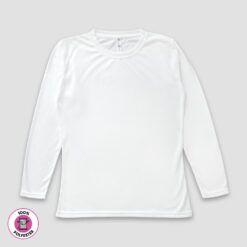 Women’s White Long Sleeve T-Shirts – 100% Polyester - ND4565WI - Neil & David ®